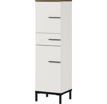 Weißer Bad-Hochschrank mit Schubladen und Ablagefächern