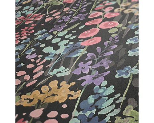 Nahaufnahme einer Tapete mit Blumenmuster