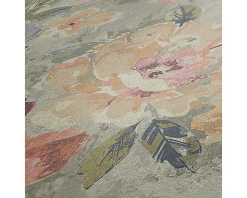 Nahaufnahme einer Tapete mit Blumenmuster