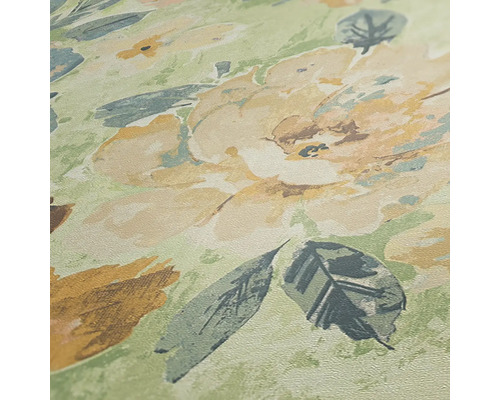 Nahaufnahme einer Tapete mit Blumenmuster