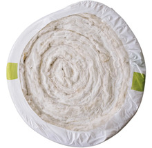 Rolle aus Dämmwolle in Plastikfolie
