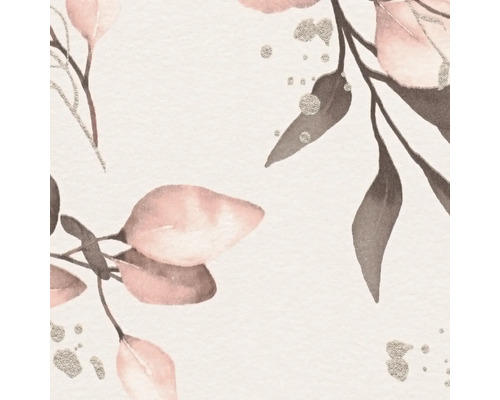 Illustration mit Blättern und silbernen Akzenten