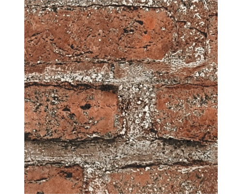 Nahaufnahme einer Tapete mit Backsteinmuster