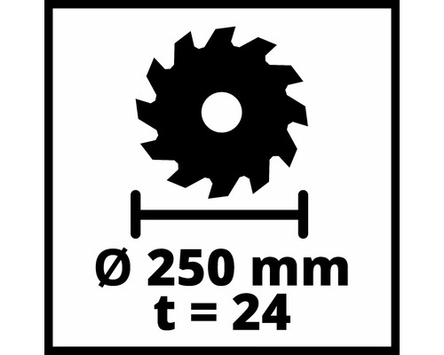 Sägeblattdurchmesser 250 Millimeter, Zähne 24