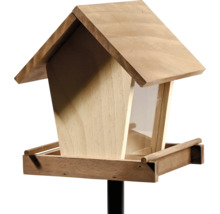 Vogelhaus aus Holz mit Ständer für den Garten