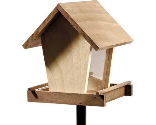 Vogelhaus aus Holz mit Ständer für den Garten