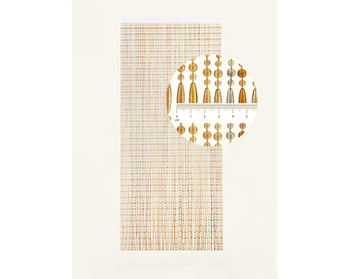 Vorhang aus goldenen und silbernen Perlen