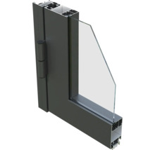 Fensterprofil mit Glas und Beschlägen