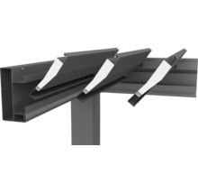 Pergola Biohort 3x3 inkl. beweglichen, isolierten Lamellendach für geringere Geräuschentwicklung und Wärmeabstrahlung 312 x 312 cm dunkelgrau-metallic/silber
