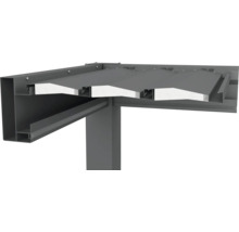 Pergola Biohort 3x3 inkl. beweglichen, isolierten Lamellendach für geringere Geräuschentwicklung und Wärmeabstrahlung 312 x 312 cm quarzgrau-metallic