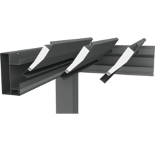 Pergola Biohort 3x3 inkl. beweglichen, isolierten Lamellendach für geringere Geräuschentwicklung und Wärmeabstrahlung 312 x 312 cm quarzgrau-metallic/silber