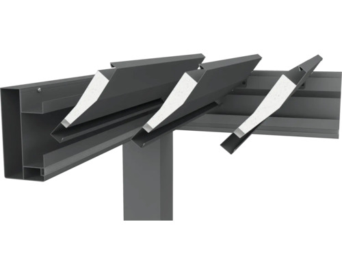 Detailansicht einer Aluminium Pergola mit Lamellen für den Aussenbereich