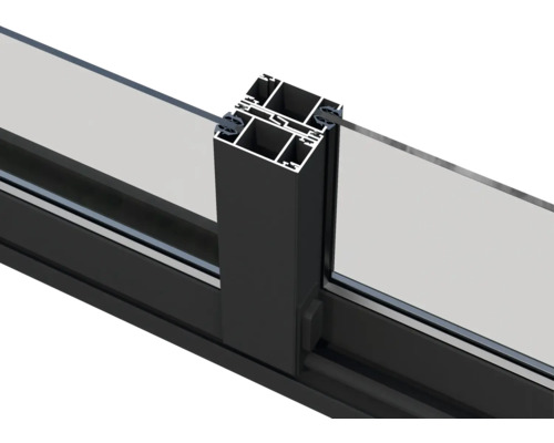Detailansicht eines Fensterprofils mit Glas