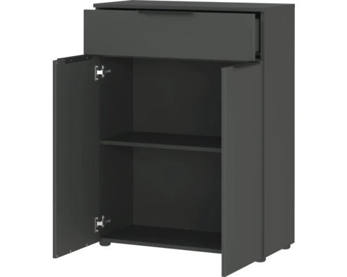 Sideboard mit Schublade und zwei offenen Türen