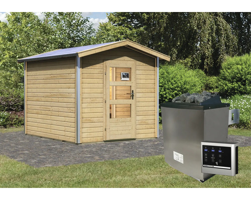 Gartensauna mit Saunaofen und Steuerung