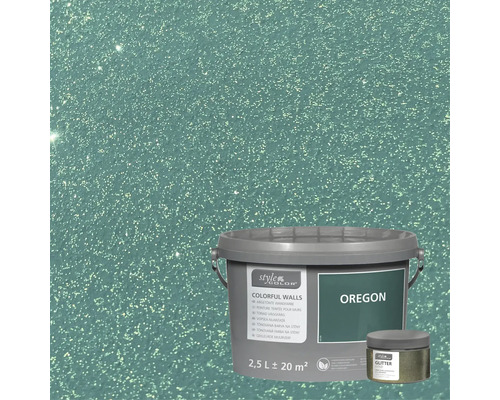 Eimer abgetönte Wandfarbe Oregon mit Glitzer-Zusatz