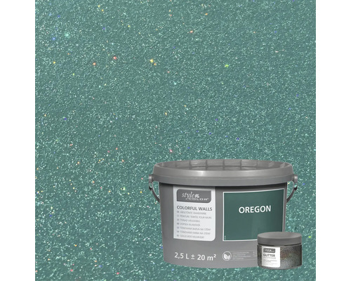 Style Color Oregon Wandfarbe mit Glitzer Effekt, 2,5 Liter Gebinde