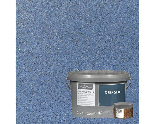 Farbeimer StyleColor Colorful Walls Deep Sea mit Glitzer Effekt für Innenwände