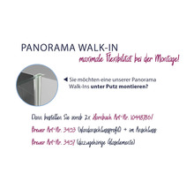 Informationen zur Panorama Walk-In Dusche mit maximaler Flexibilität bei der Montage.