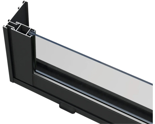 Detailansicht eines Fensterrahmens mit Glaseinsatz