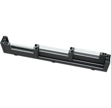 Querschnitt eines Fensterprofils aus Aluminium mit Glas