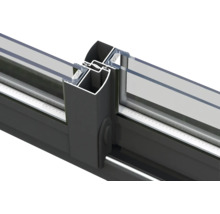 Gartenhaus Palmako Ines 13,7 m2 Slide Plus inkl. Fußboden 524 x 379 cm weiß-anthrazit