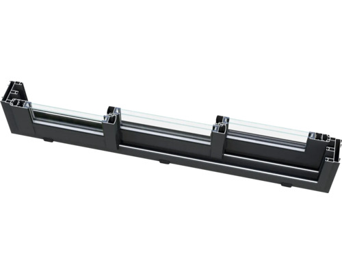 Fensterprofil aus Aluminium mit Verglasung