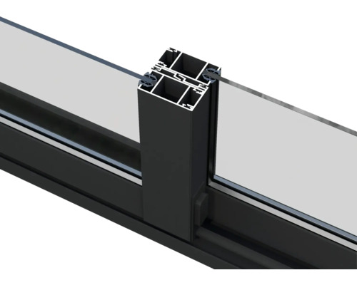 Detailansicht eines Fensterrahmens mit Glas