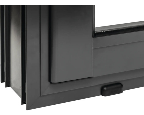 Detailansicht eines Fensters mit Rahmen