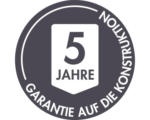 Fünf Jahre Garantie auf die Konstruktion