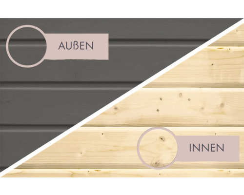 Holzwand für den Außen- und Innenbereich