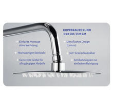 Kopfbrause Aurlane rund Ø 250 mm chrom