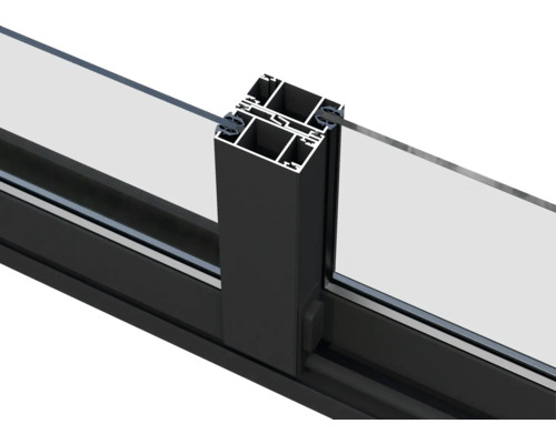 Detailansicht eines Aluminiumfensterprofils