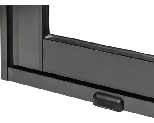 Detailansicht eines Fensters mit Fenstergriff