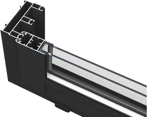 Fensterprofil mit Glaseinsatz