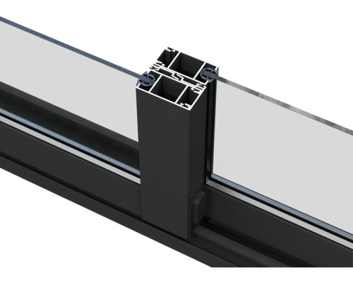 Detailansicht eines Fensterrahmens mit Glas