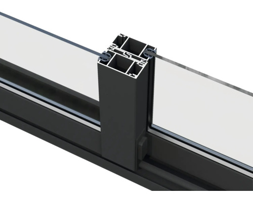 Detailansicht eines Fensters mit Rahmenprofil