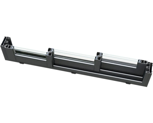 Fensterprofil aus Aluminium und Glas