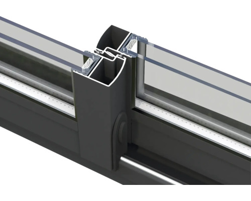 Detailansicht eines Fensterrahmens mit Verglasung