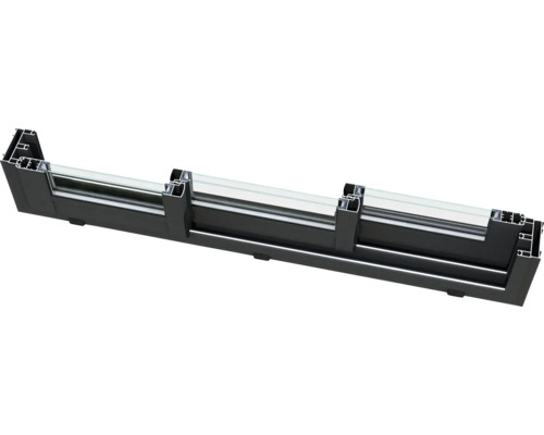 Fensterprofil aus Aluminium und Glas