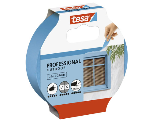 Tesa Professional Outdoor Malerkrepp Klebeband Rolle 25 Meter mal 25 Millimeter