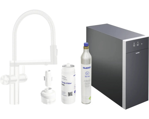 Blanco Sodaarmatur mit Filter, Kohlensäureflasche und Kühlgerät
