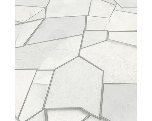 Nahaufnahme einer Tapete mit abstraktem Steindesign und Konturen