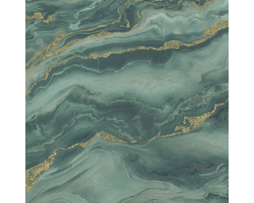 Tapete mit Marmoroptik und goldenen Akzenten