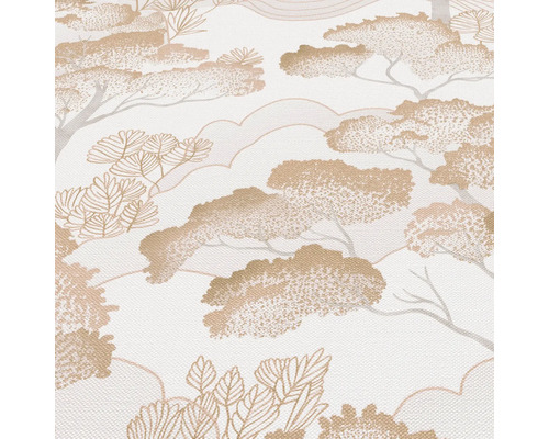 Tapete mit Baum- und Hügelmuster