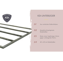 Saunahaus Karibu Sainburga 1 Set A inkl. 9 kW Bio Ofen u.ext. Steuerung mit Vorraum und Holztüre mit Klarglas terragrau/weiß