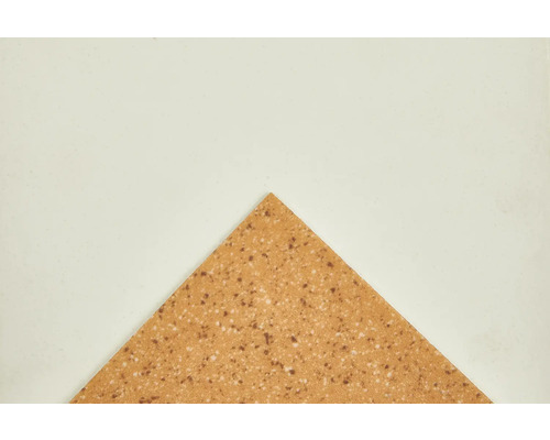 Nahaufnahme einer Bodenfliese mit gesprenkeltem Muster.