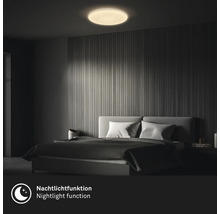 LED Deckenleuchte dimmbar IP54 36W 3800 lm CCT 2700- 6500 K HxØ 5,5x35 cm Rowny weiß Backlight + Fernbedienung