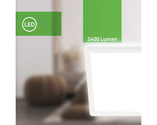 LED Symbol und Angabe von 2400 Lumen für eine LED Lampe