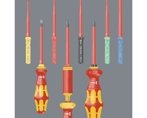 Verschiedene isolierte Schraubendreher von Wera für Elektroarbeiten